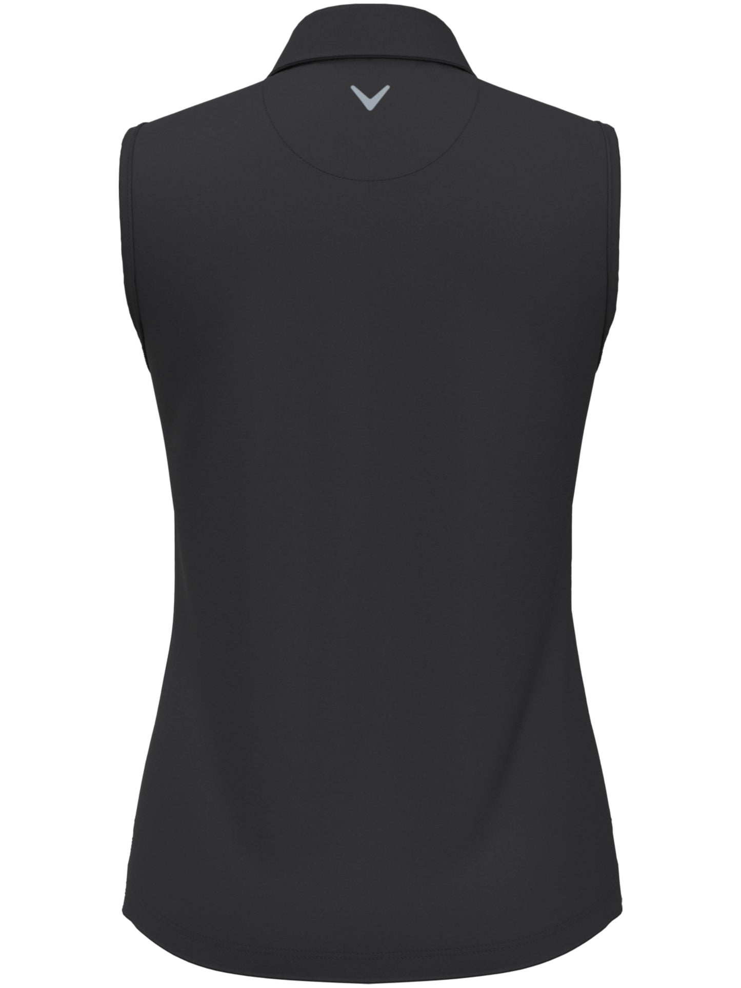 Women's 1/4 Zip Solid Sleeveless Golf Polo