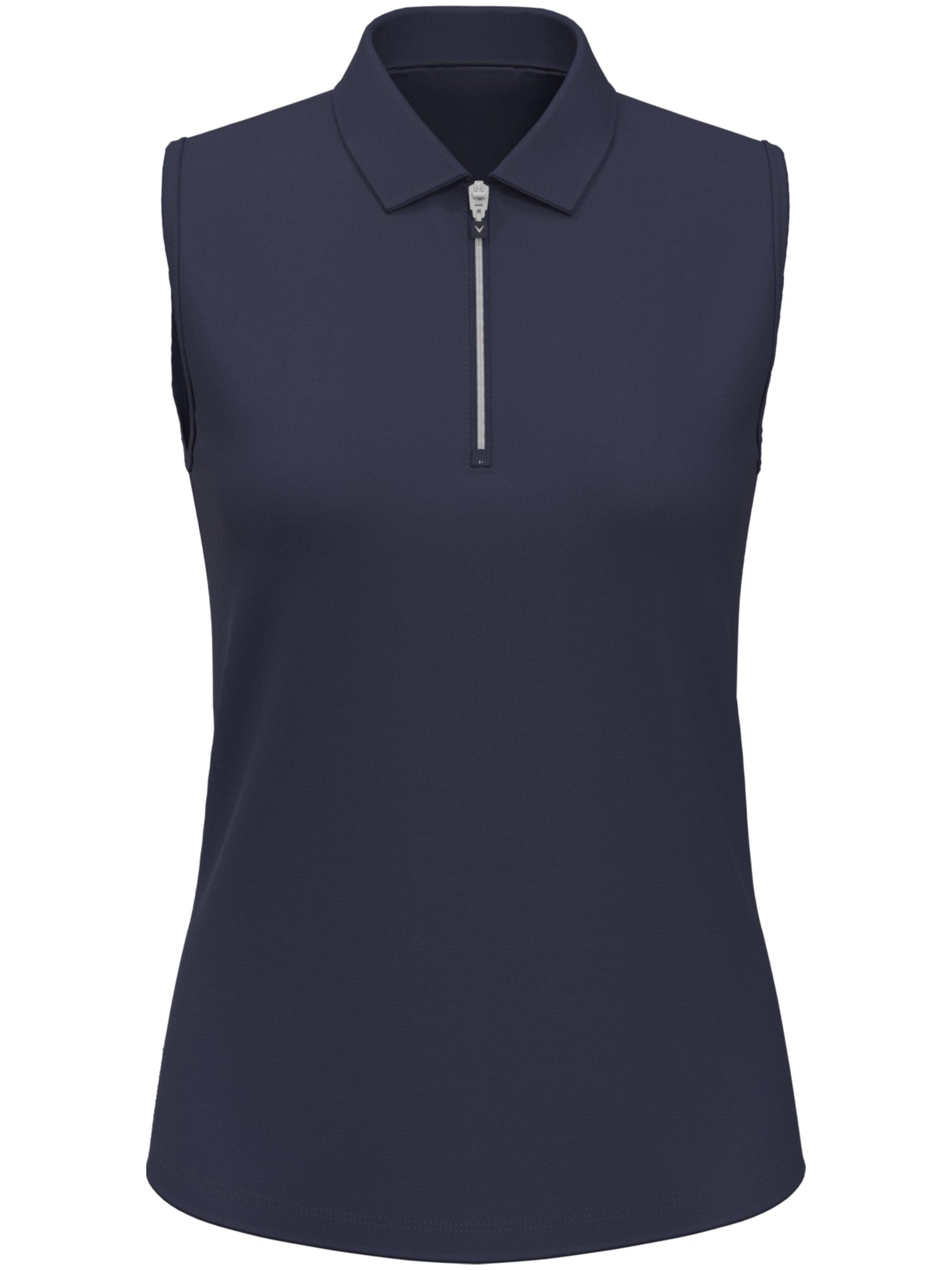 Women's 1/4 Zip Solid Sleeveless Golf Polo