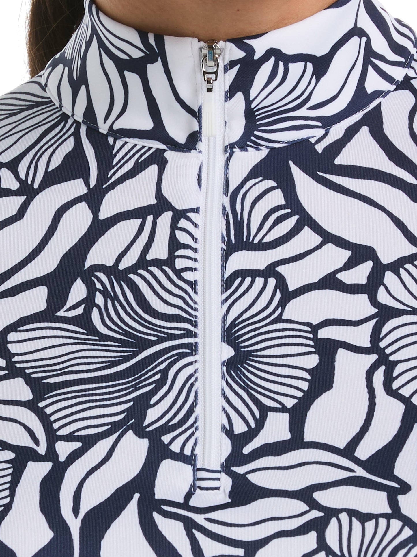 Women's Abstract Floral Print Golf Shirt