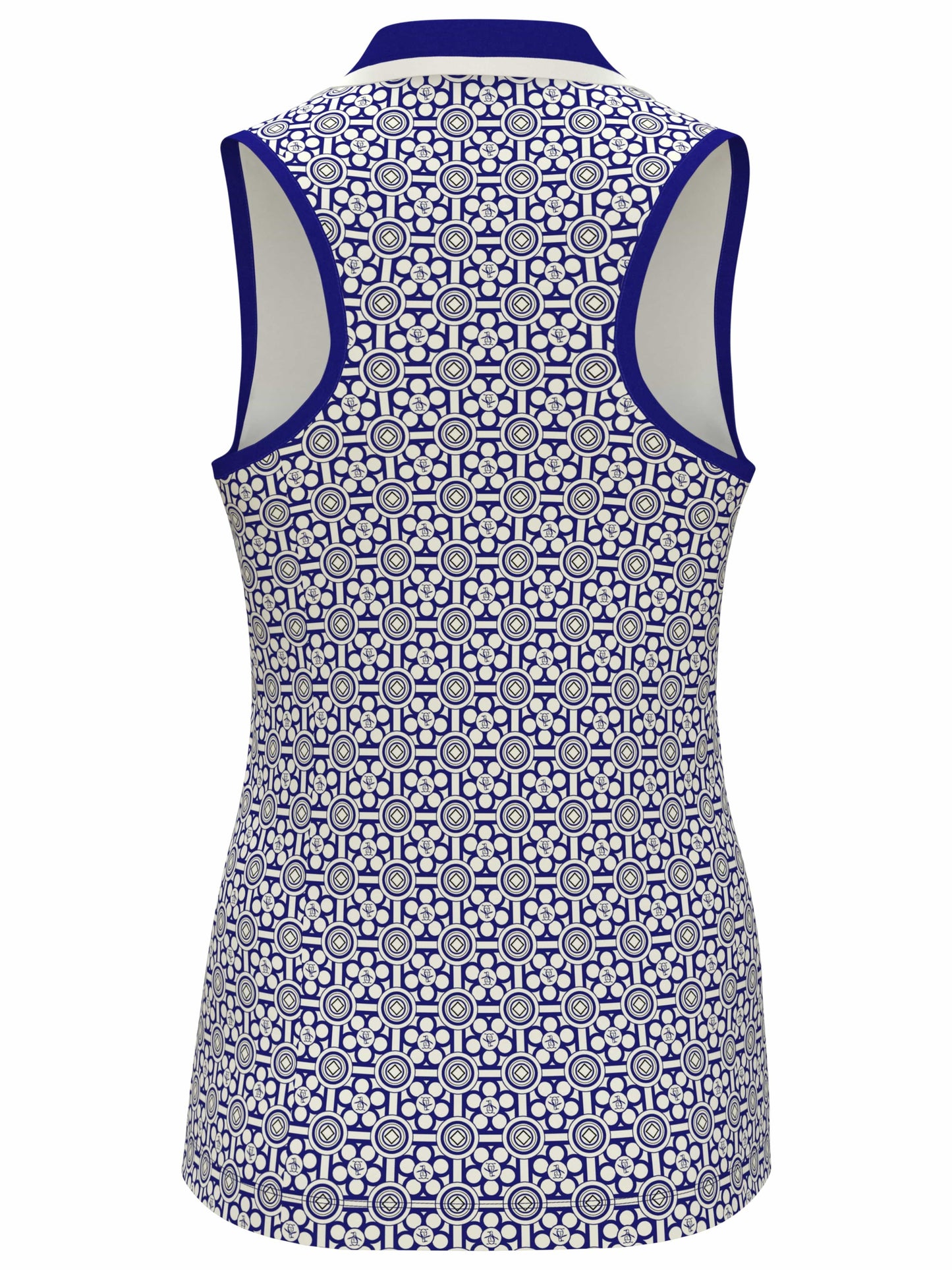 Women's Abstract Printed V-Neck Golf Top