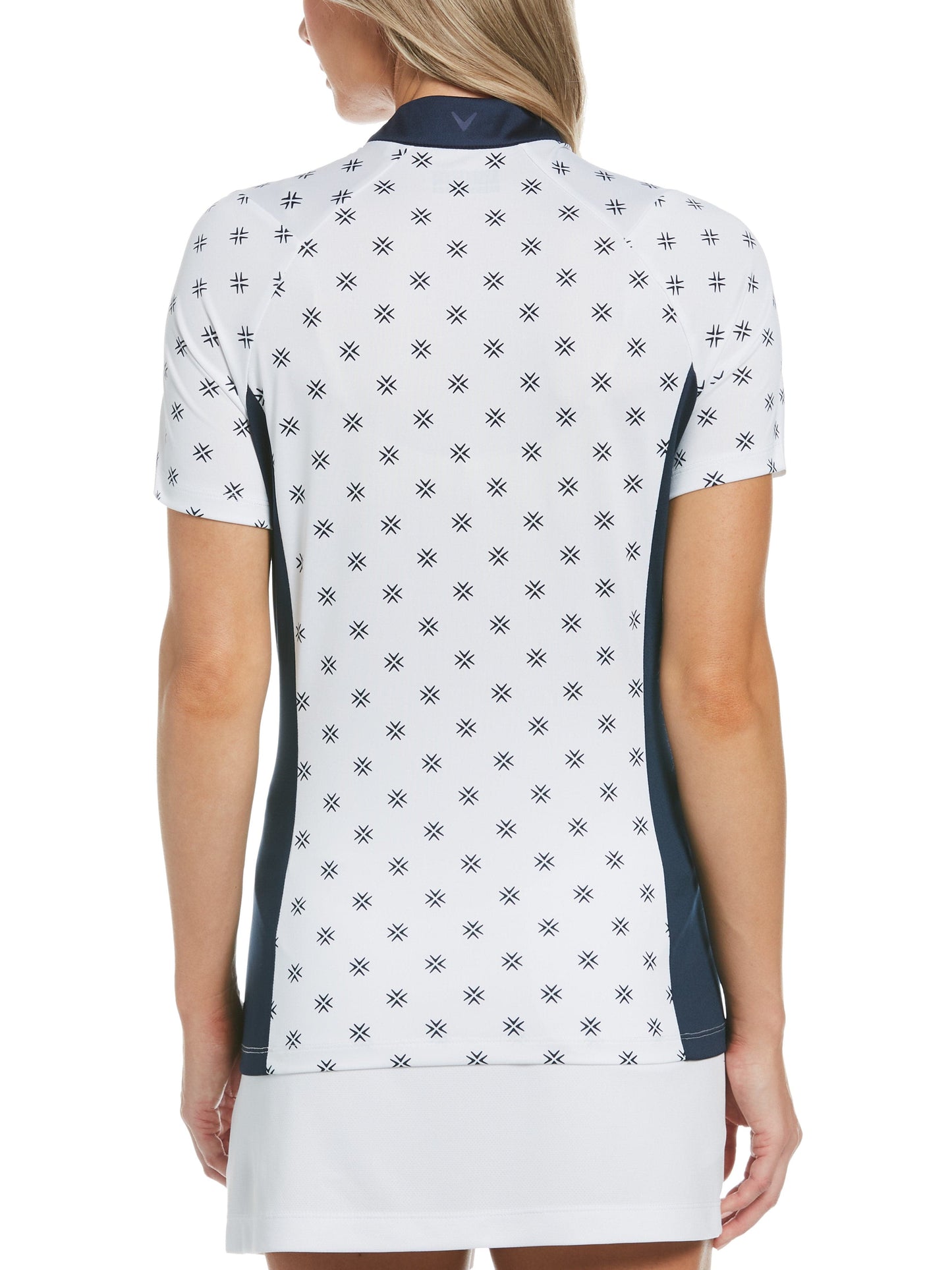 Women's Chevron Floral Print Golf Shirt