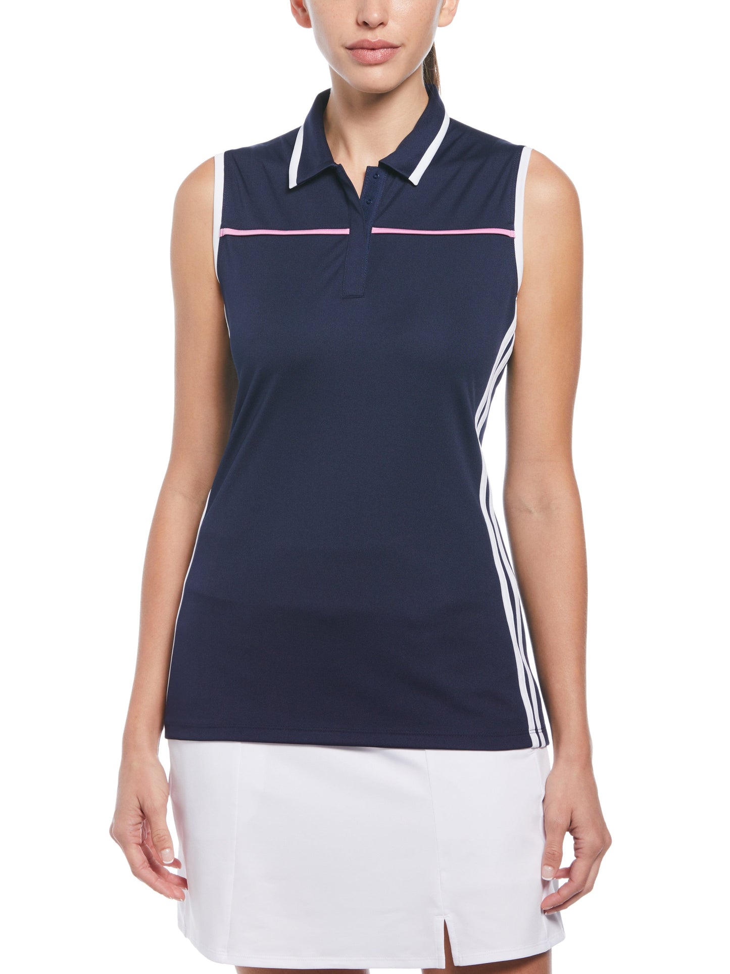Color Block Golf Polo (Peacoat/Pink Sunset)