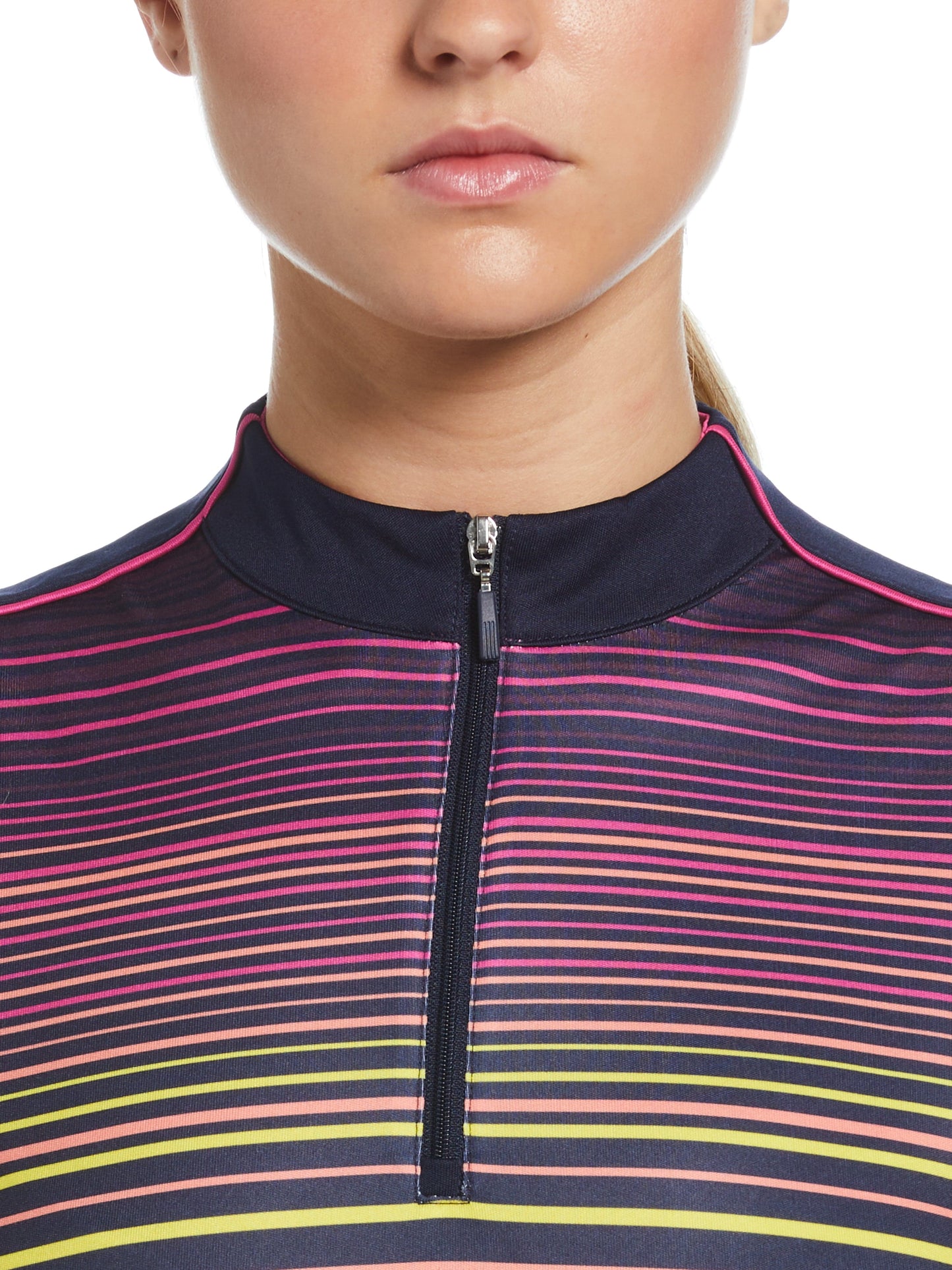 Women's Energy Stripe Half Zip Crop Golf Shirt