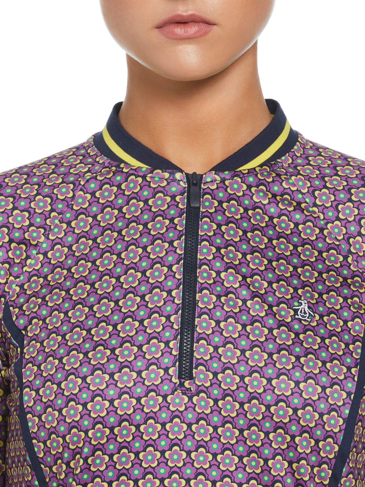 Women's Floral Print Sun Protection 1/4 Zip Shirt