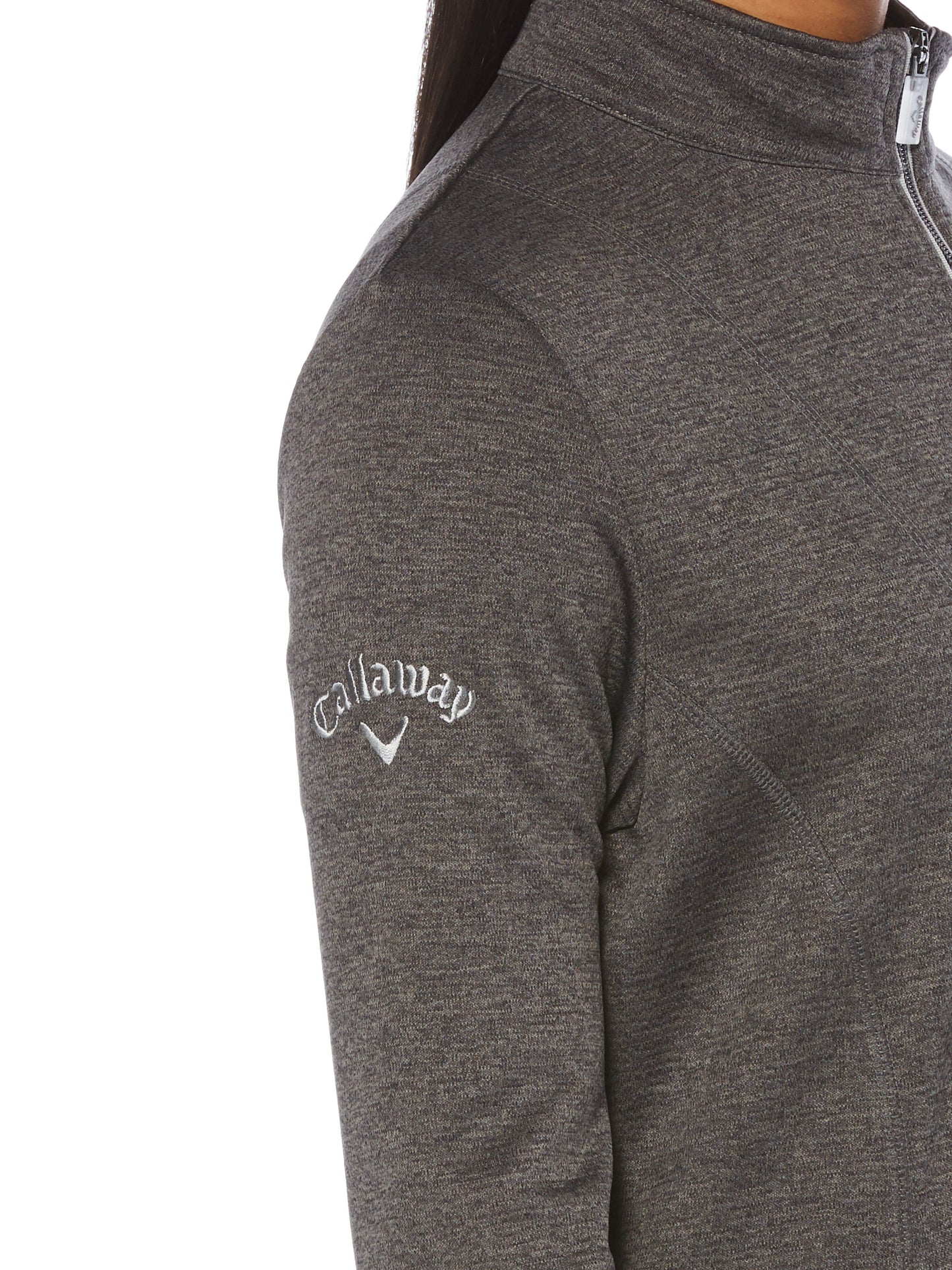 Women's Full Zip Thermal Mock Pullover