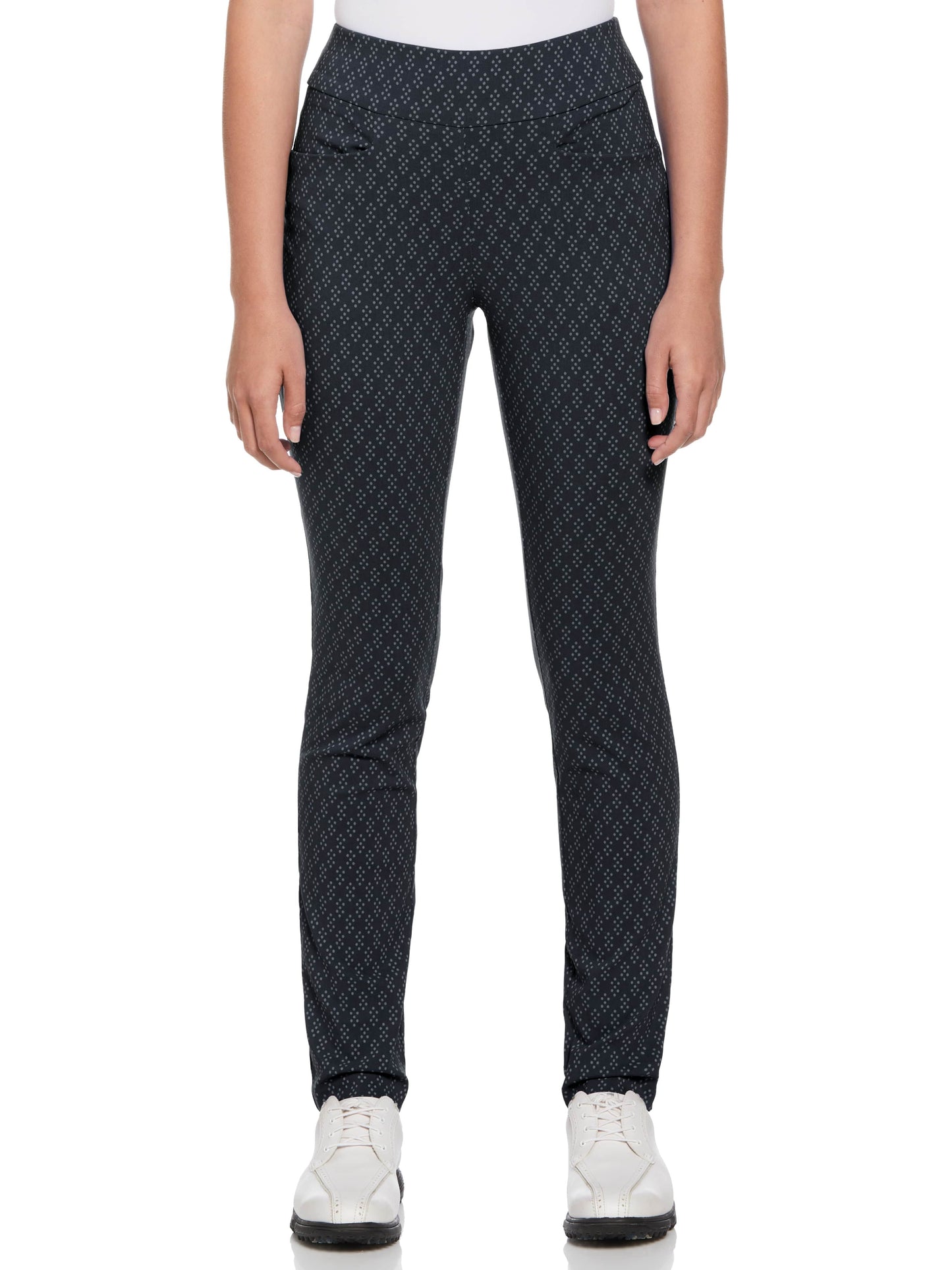 Geo Print Pull-On Golf Pant (Black Iris)