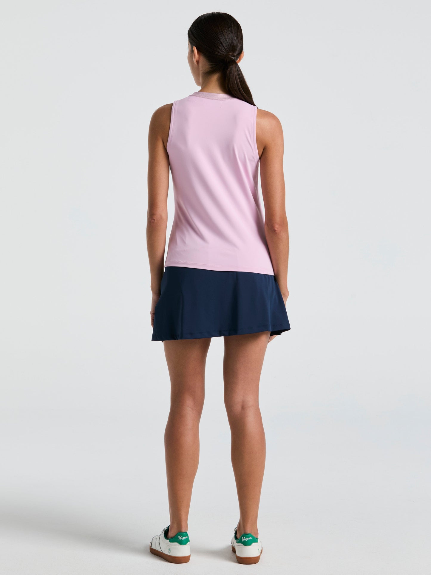 Women's High Waisted Color Block Golf Skort With Pleats