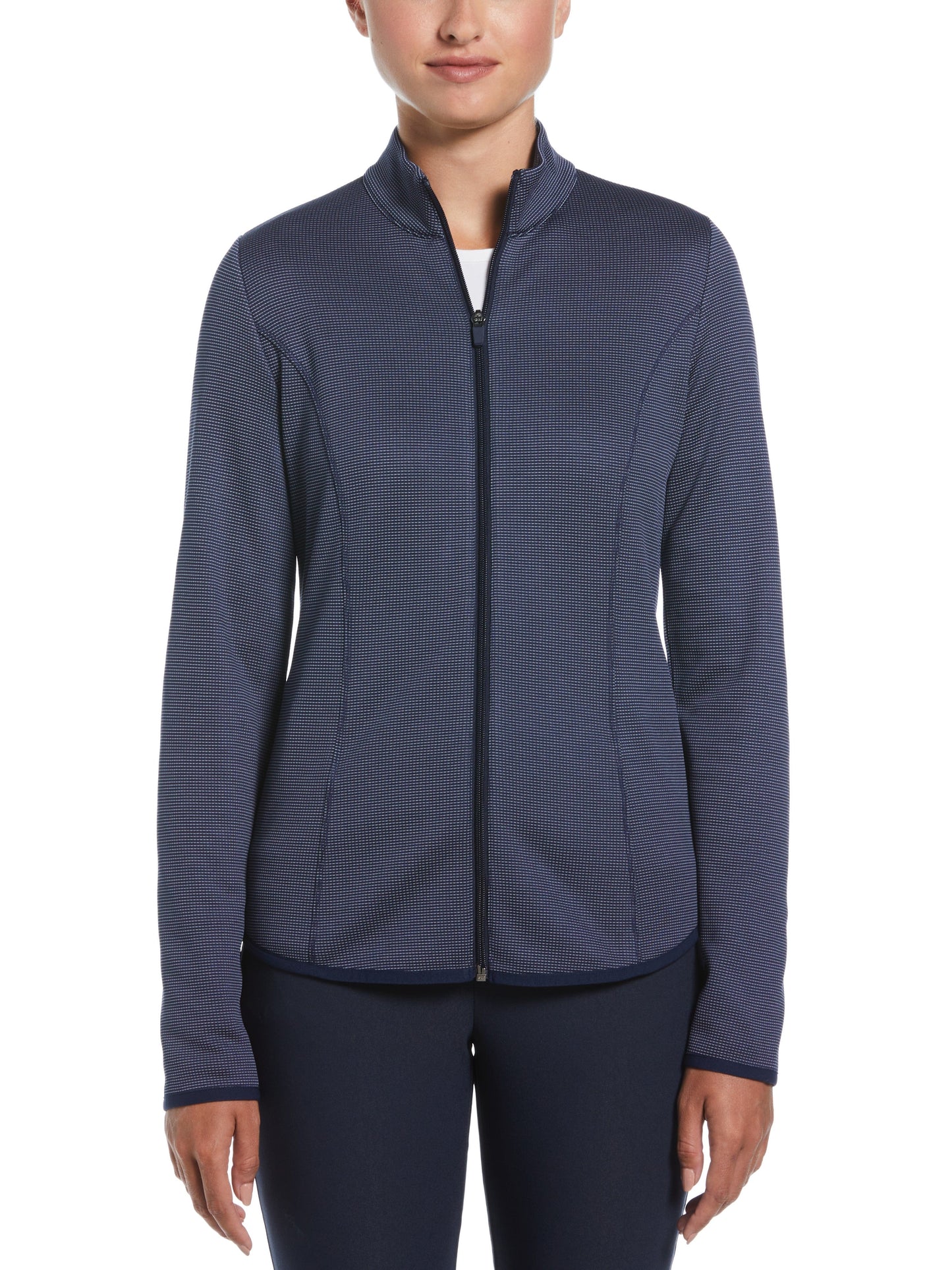 Midweight Layering Full Zip Golf Jacket (Peacoat)