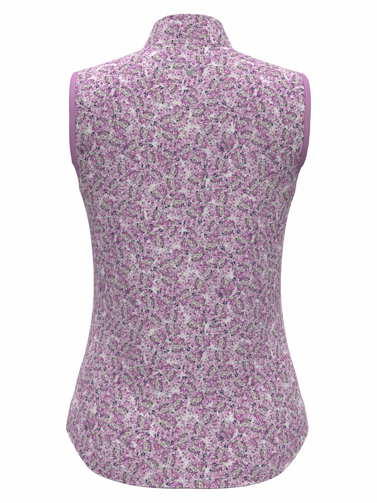 Women's Mini Floral Print Zip Golf Polo