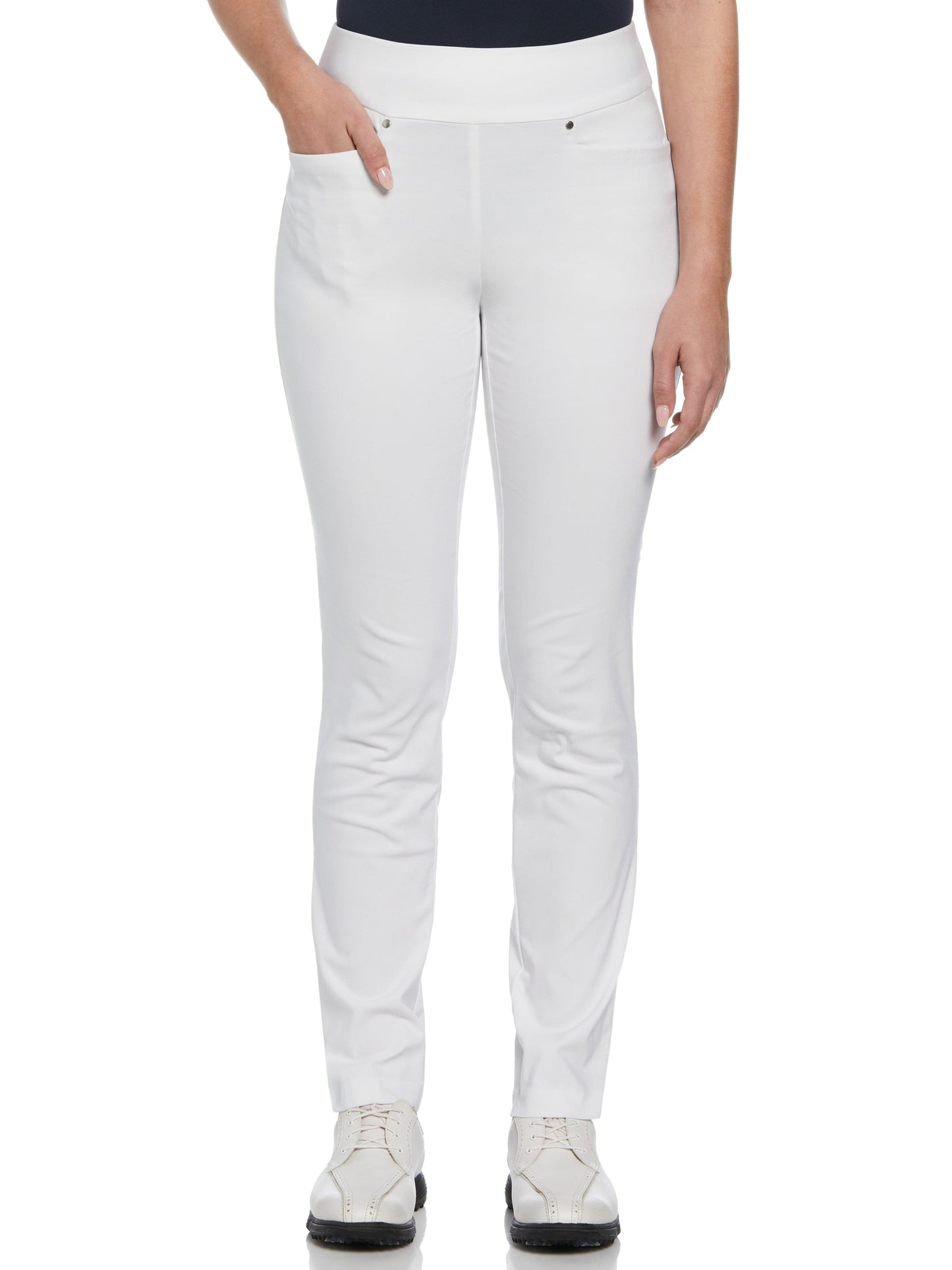 Plus Size Pull-On Golf Pant (Bright White)