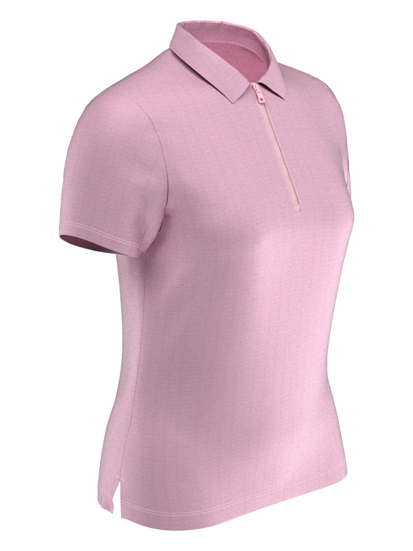 Women's Quarter Zip Short Sleeve Heather Golf Polo Shirt