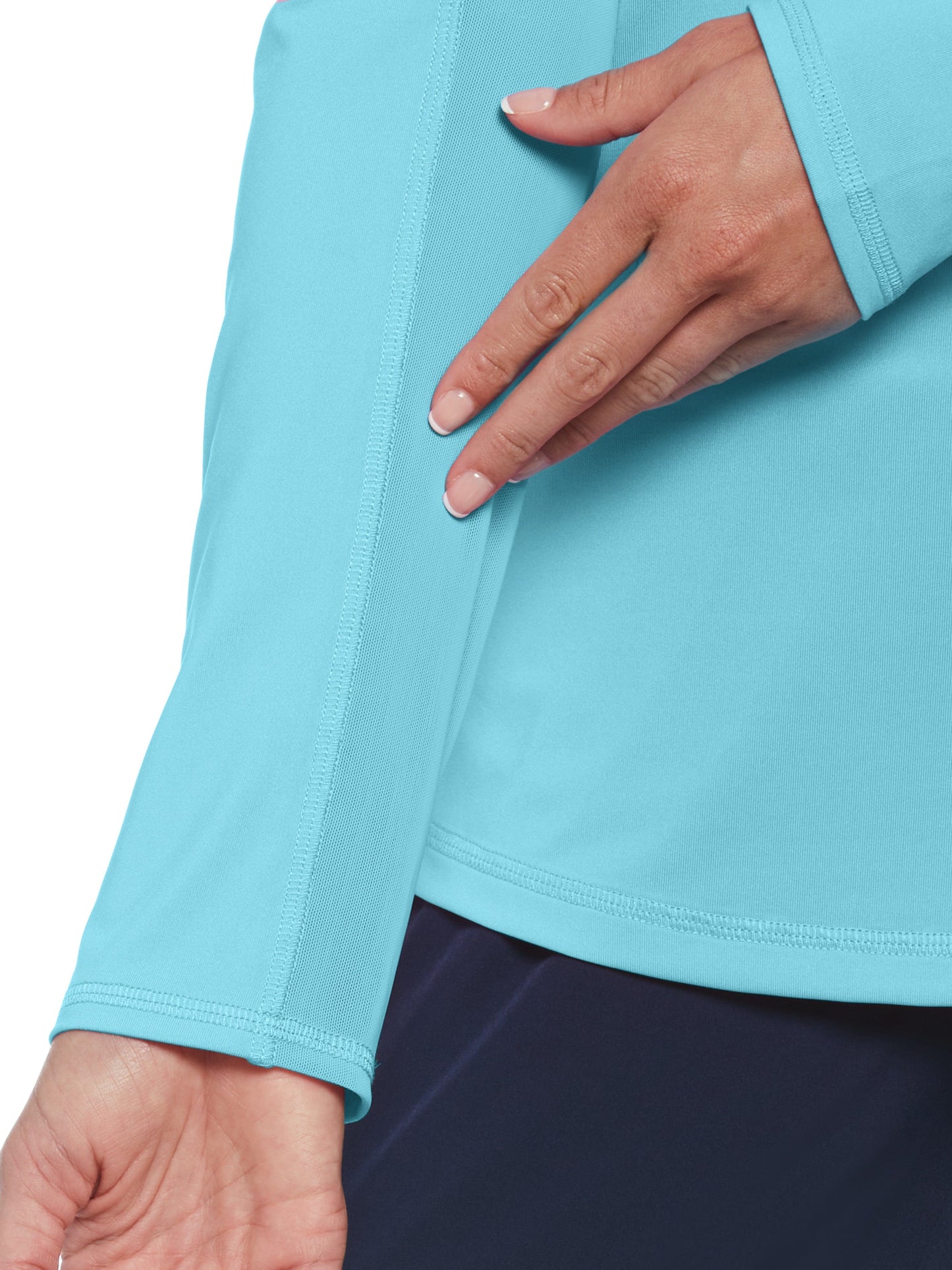 Women's Sun Protection Golf Shirt with Mesh Panels