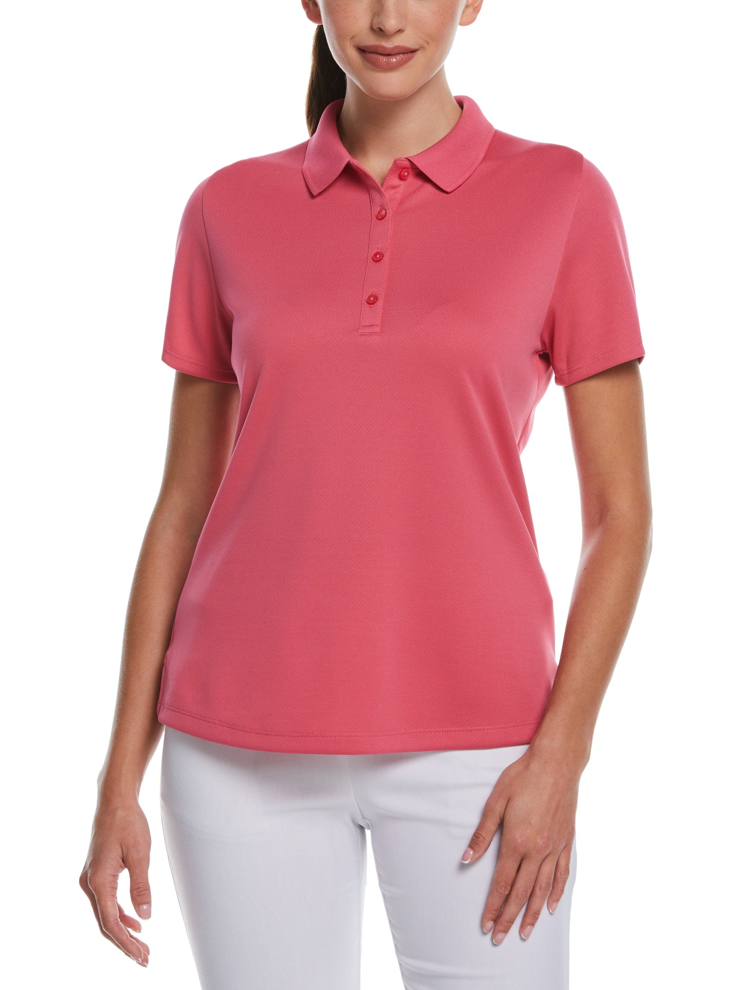 Swing Tech Solid Polo Top (Fruit Dove)