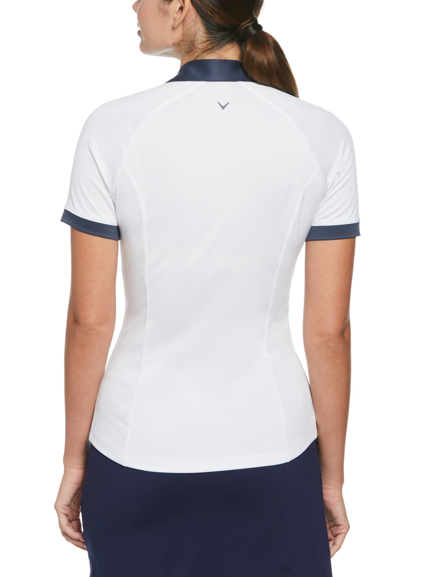 Women's V-Placket Color Block Polo Top