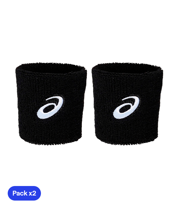 Asics Black (x2) Wristband Wristband Asics Padel