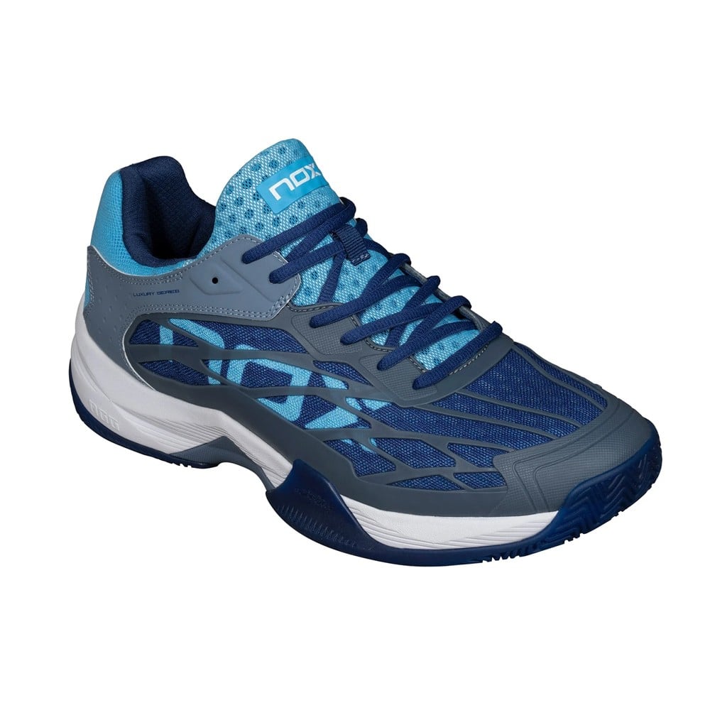 NOX AT10 LUX Piedra/ Azul 2024 AGUSTIN TAPIA (Zapatillas) Padel Shoes Nox