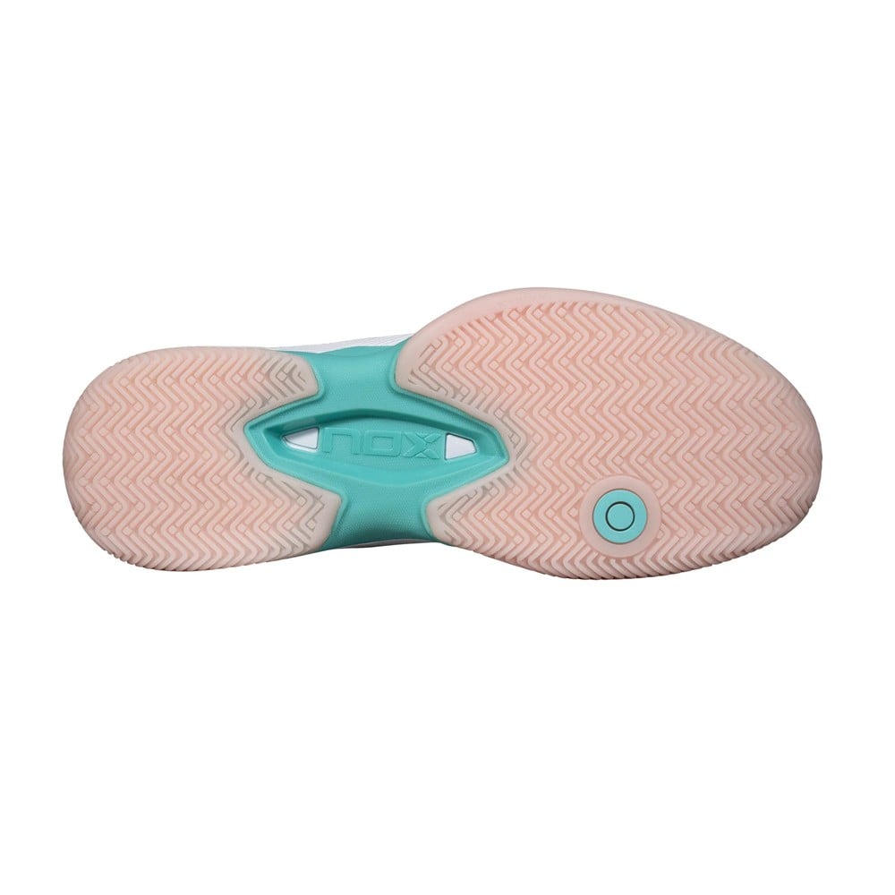 NOX AT10 LUX White/ Turquoise 2024 Padel Shoes Padel Shoes Nox