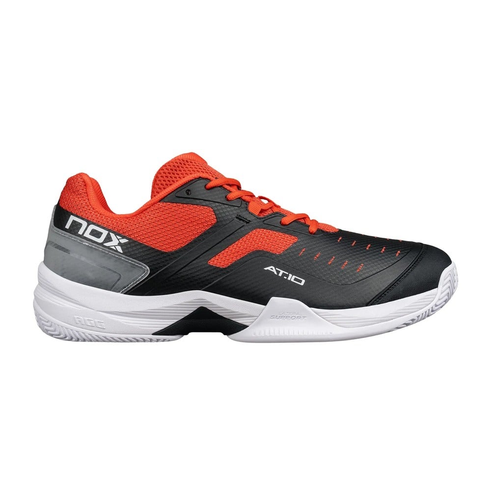 NOX AT10 PRO Black/Red 2024 AGUSTIN TAPIA Padel Shoes Padel Shoes Nox 39 Negro