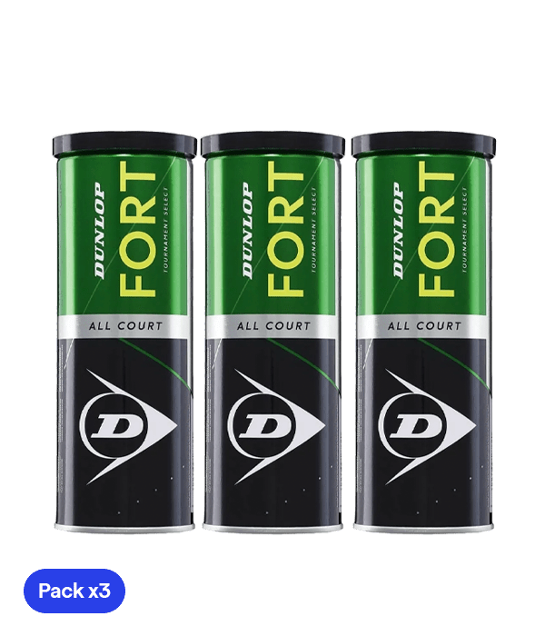 Dunlop Fort All Court Padel Balls (Pack x3) Padel Balls Dunlop