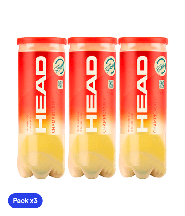 HEAD Championship Padel Balls (Pack x3) Padel Balls Head
