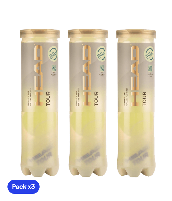 HEAD Tour (x4)(Pack x3) Padel Balls Padel Balls Head