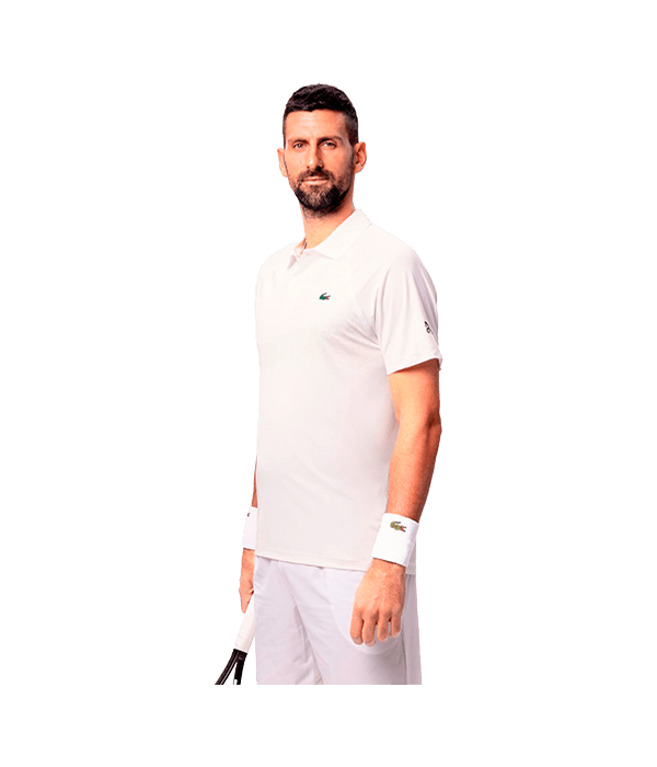 Polo Lacoste Novak Djokovic Blanco 2025 - STARz PADEL