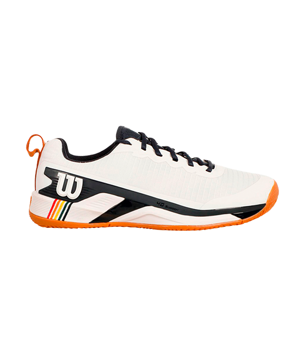 Wilson Rush Pro 4.5 Clay RG White/Navy Blazer/Gum 2025 Padel Shoes Zapatillas Wilson 40