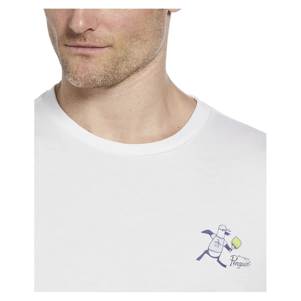 Men`s Trademark Pickleball Back Graphic Tee Bright White PICKLEBALL APPAREL PENGUIN