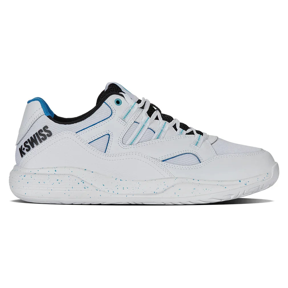 Men`s Tura Team Pickleball Shoes White and Brilliant Blue K-SWISS