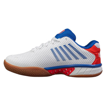 Men's Hypercourt Express 2 Indoor Pickleball Shoes White and Red Shoes K-SWISS