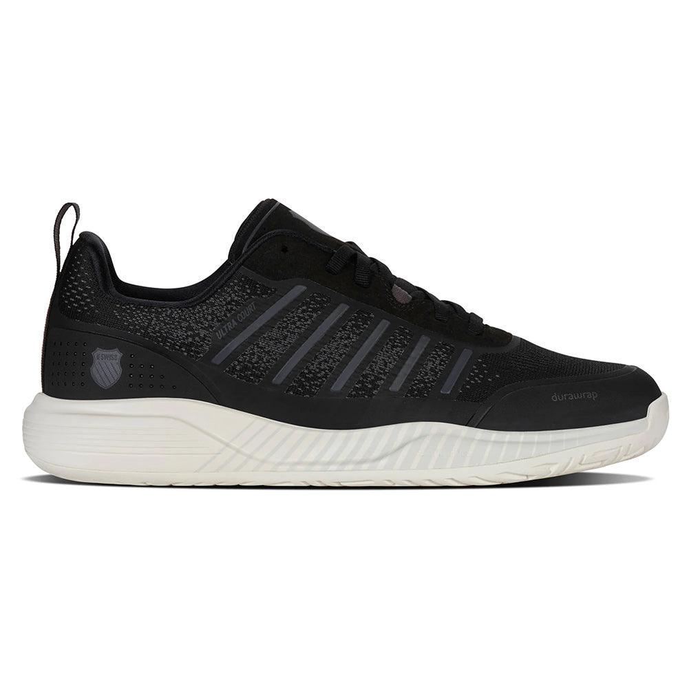 Men`s Ultra Court Pickleball Shoes Black and Snow White K-SWISS