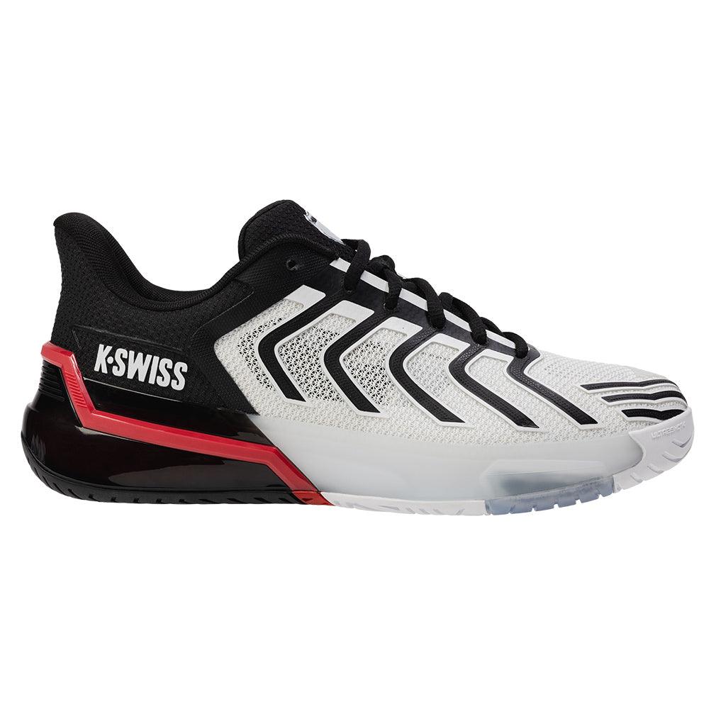 Men`s Ultrashot 4 Tennis Shoes White and Black K-SWISS