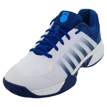 Men's Express Light Pickleball Shoes Blue Opal and Blanc de Blanc Shoes K-SWISS 7.5