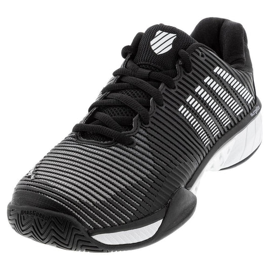 Men's Hypercourt Express 2 Tennis Shoes Black and White Top Tennis Shoes K-SWISS 7