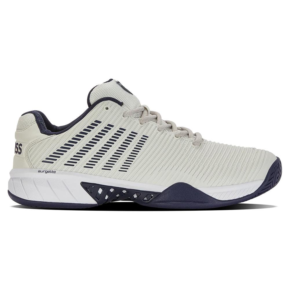 Men's Hypercourt Express 2 Tennis Shoes Vaporous Gray and White Peacoat Top Tennis Shoes K-SWISS 8