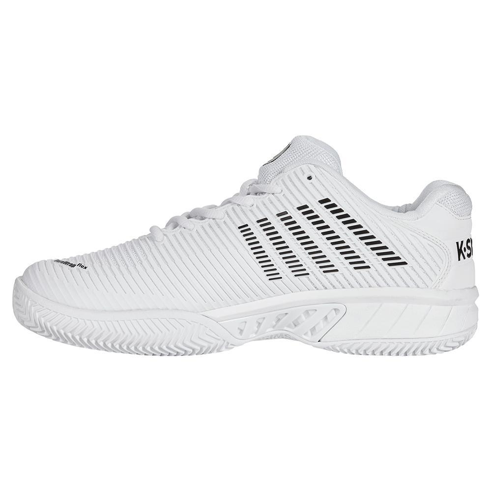 Men's Hypercourt Express 2 Clay Tennis Shoes White and Black Top Tennis Shoes K-SWISS