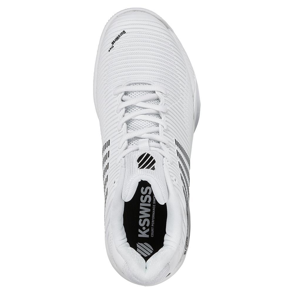 Men's Hypercourt Express 2 Clay Tennis Shoes White and Black Top Tennis Shoes K-SWISS