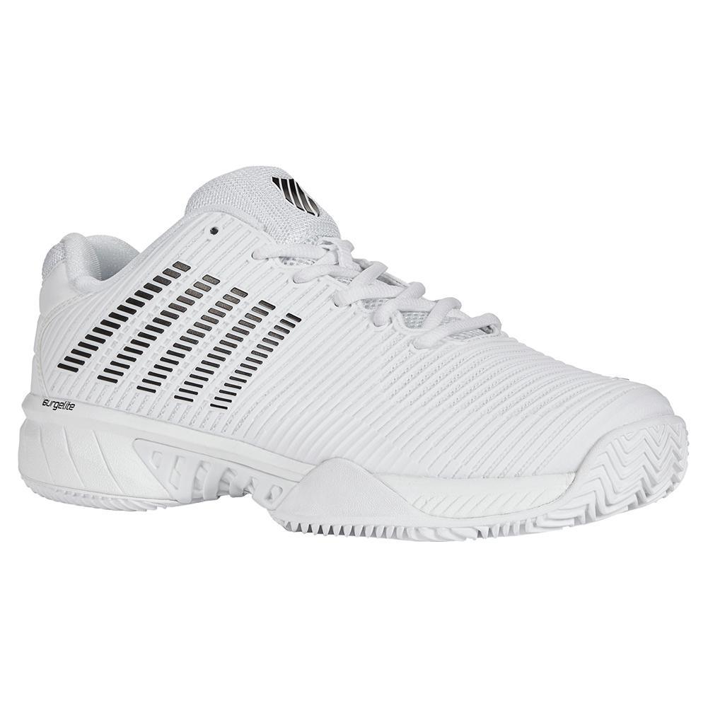 Men's Hypercourt Express 2 Clay Tennis Shoes White and Black Top Tennis Shoes K-SWISS