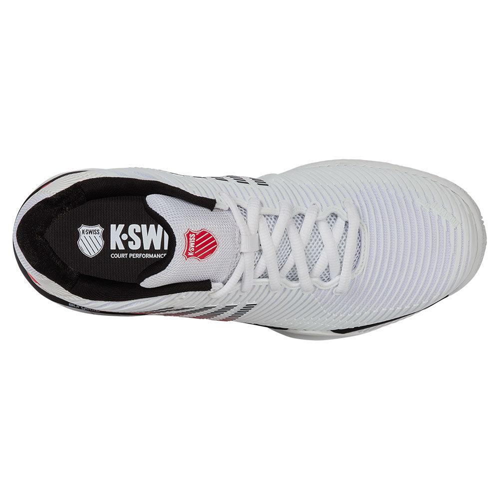Men`s Hypercourt Express 2 Wide Tennis Shoes White and Black K-SWISS