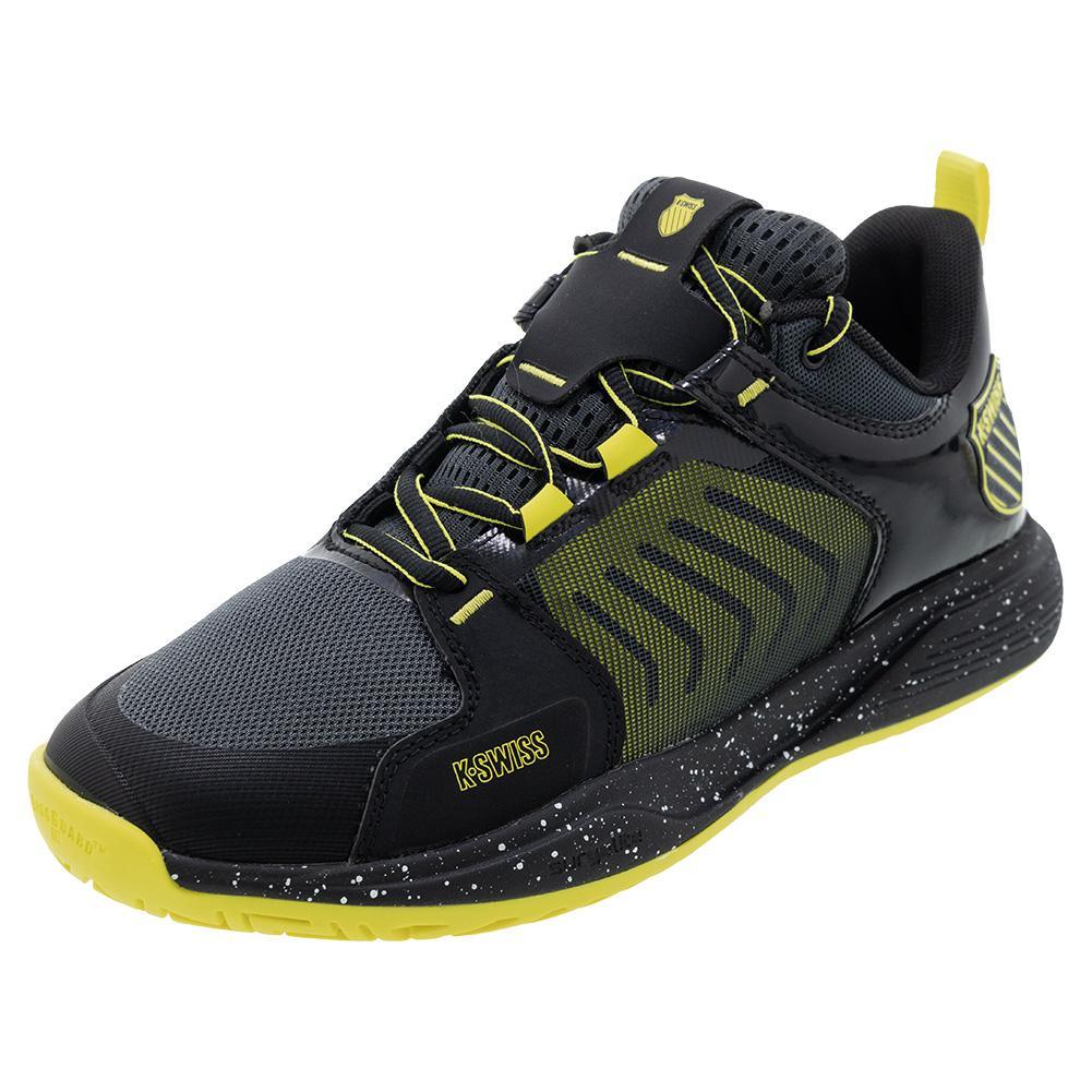 Men`s Ultrashot Team Tennis Shoes Black Dark Shadow TOP TENNIS SHOES K-SWISS 7.5 Black