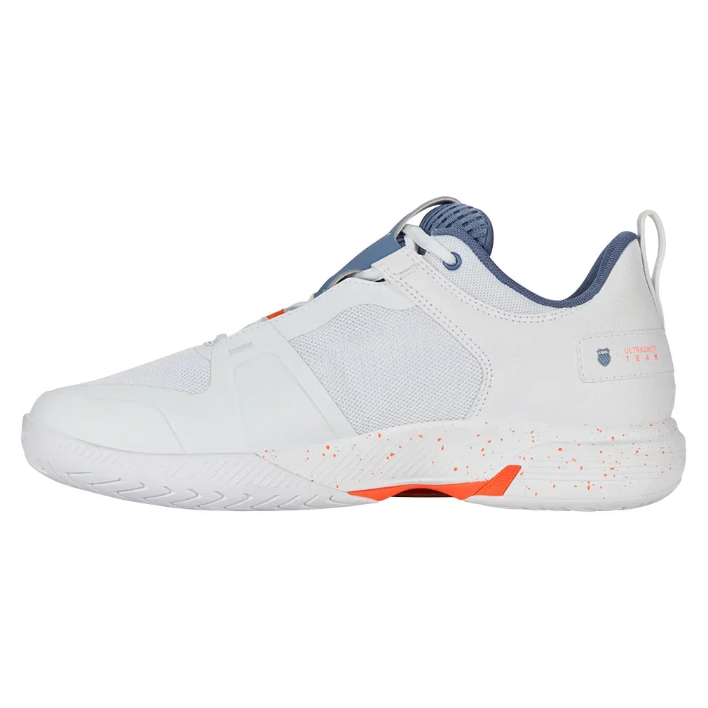Men`s Ultrashot Team Tennis Shoes White and Infinity K-SWISS