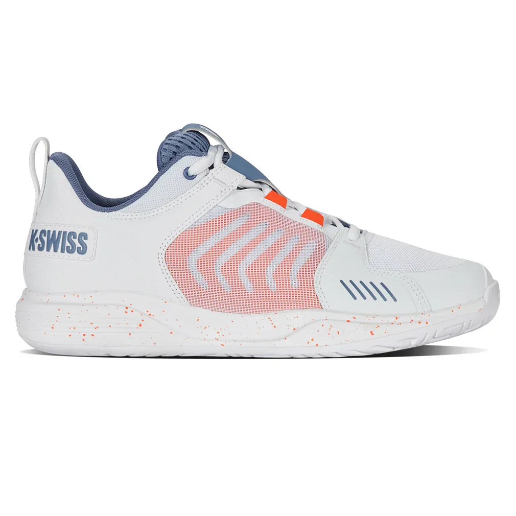 Men`s Ultrashot Team Tennis Shoes White and Infinity K-SWISS