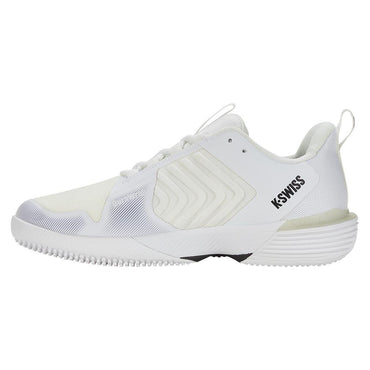 Men's Ultrashot 3 Grass Tennis Shoes White and Black Top Tennis Shoes K-SWISS