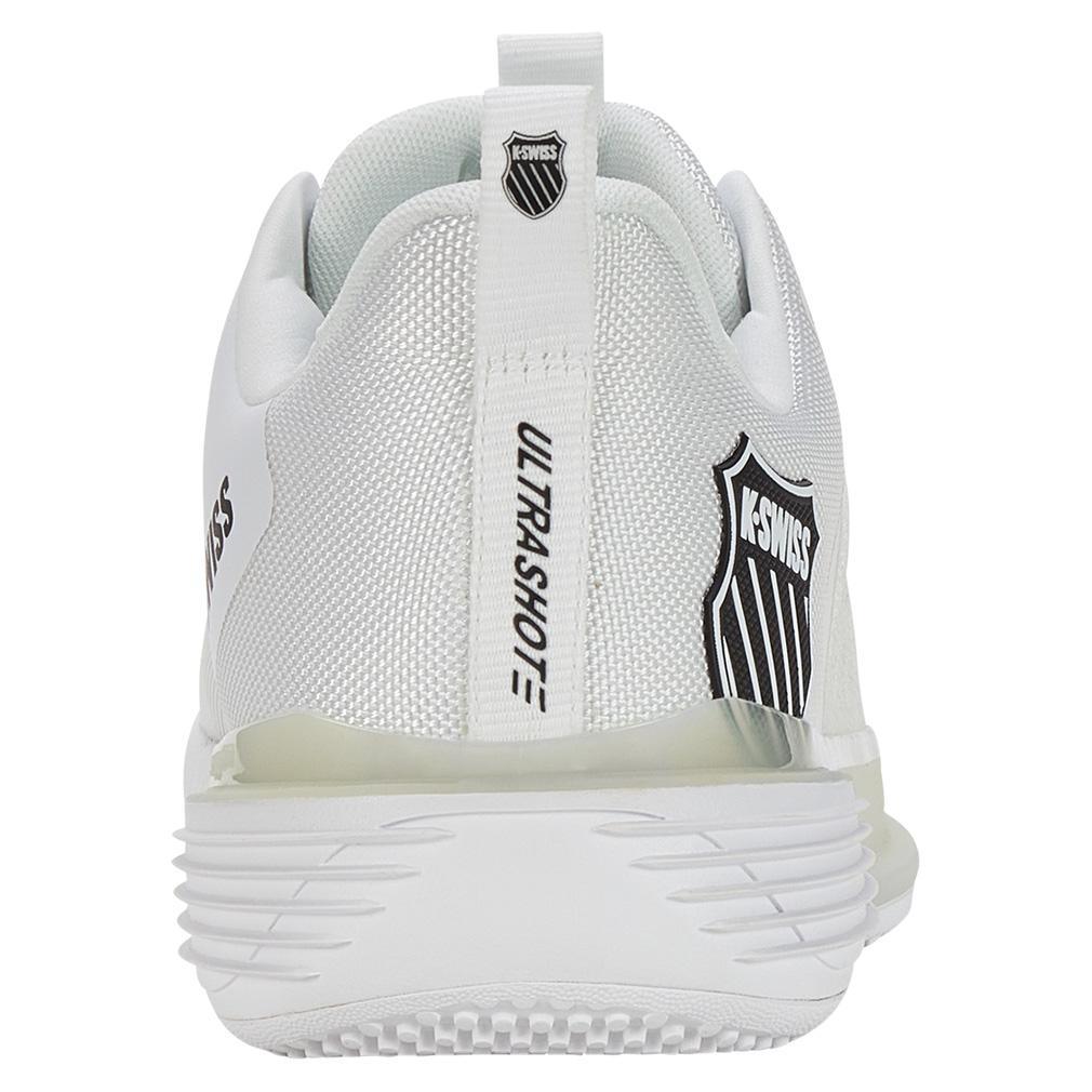 Men's Ultrashot 3 Grass Tennis Shoes White and Black Top Tennis Shoes K-SWISS