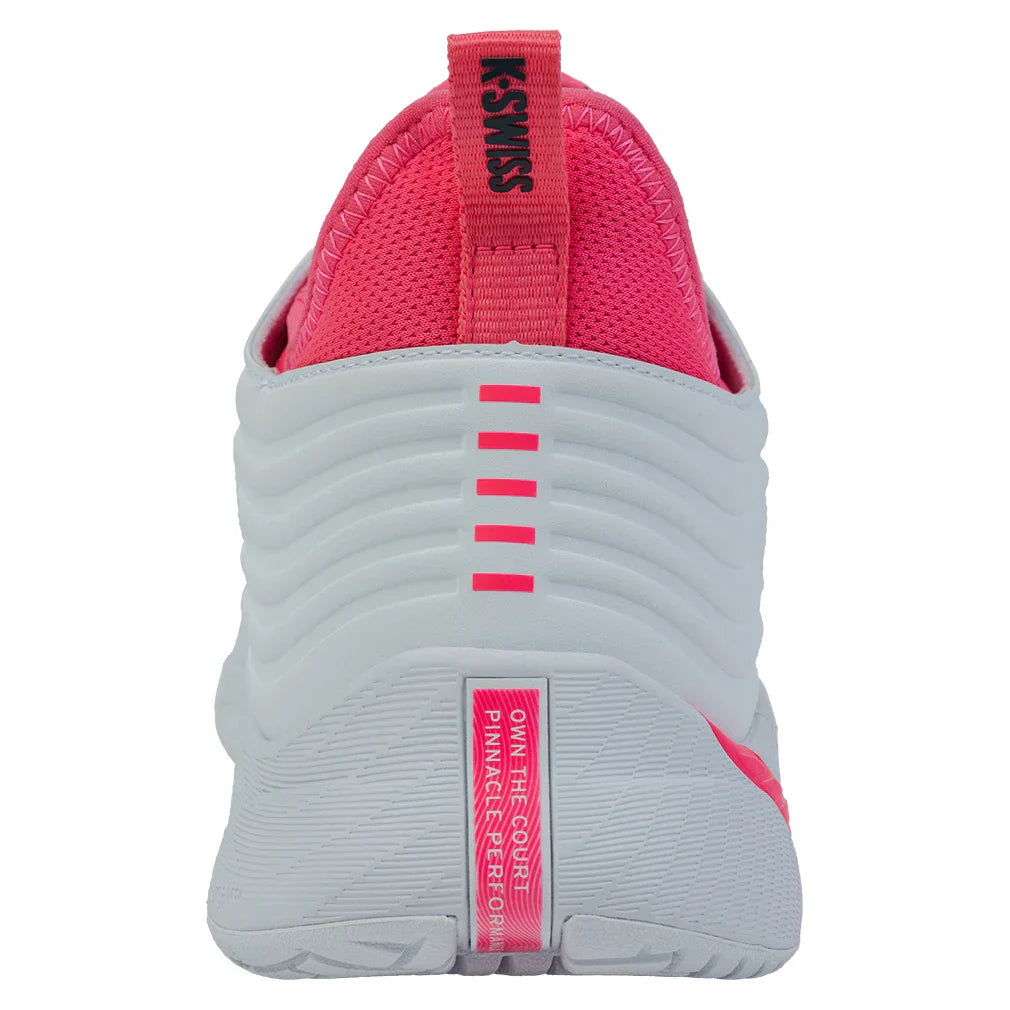 Men`s Hypercourt Pinnacle Tennis Shoes White and Pink K-SWISS