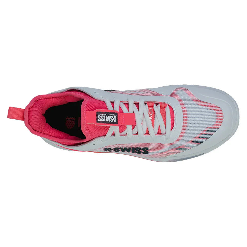 Men`s Hypercourt Pinnacle Tennis Shoes White and Pink K-SWISS