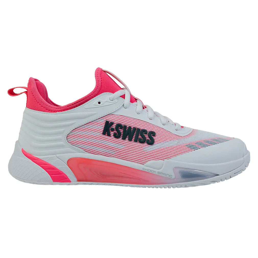Men`s Hypercourt Pinnacle Tennis Shoes White and Pink K-SWISS
