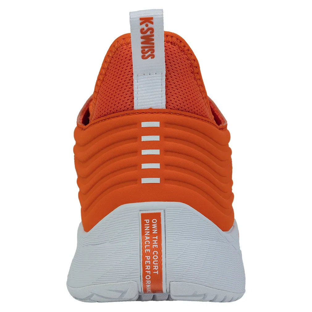 Men`s Hypercourt Pinnacle Tennis Shoes Orange and White K-SWISS