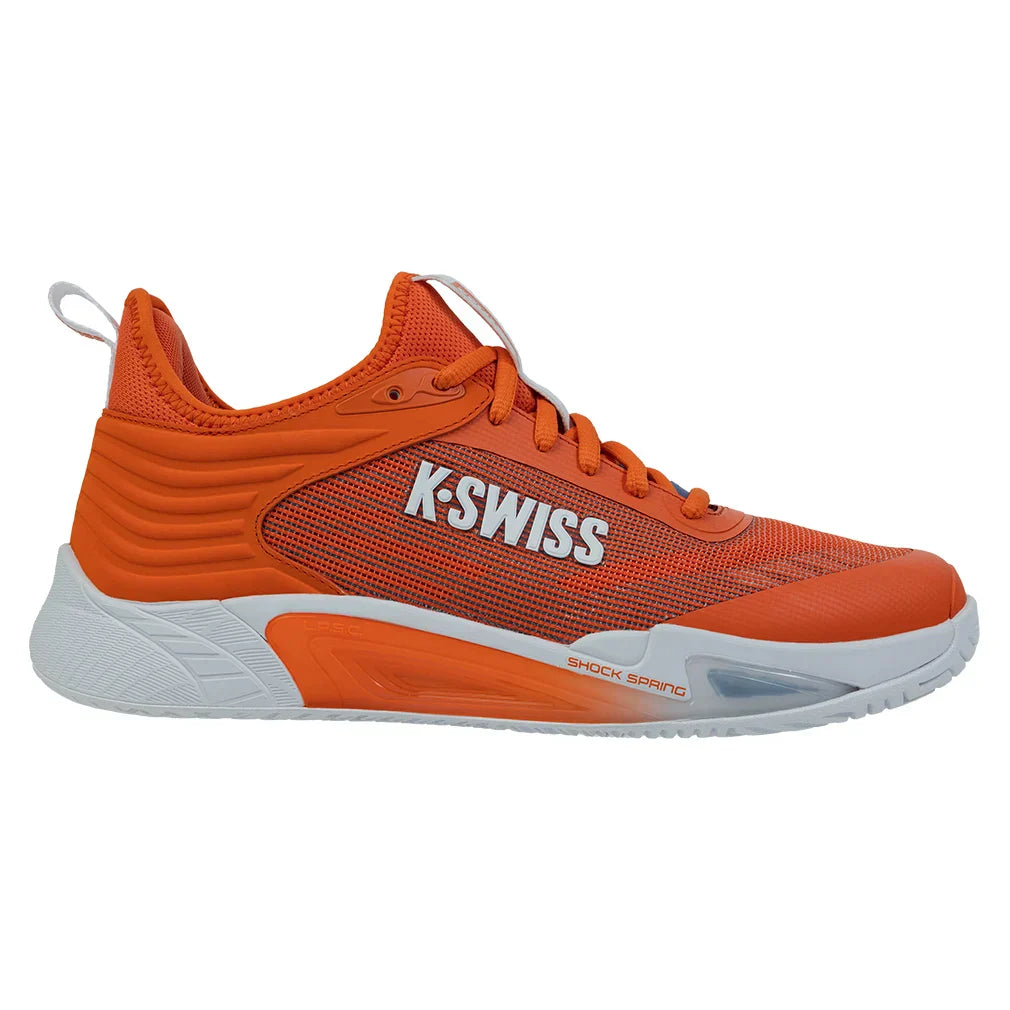 Men`s Hypercourt Pinnacle Tennis Shoes Orange and White K-SWISS