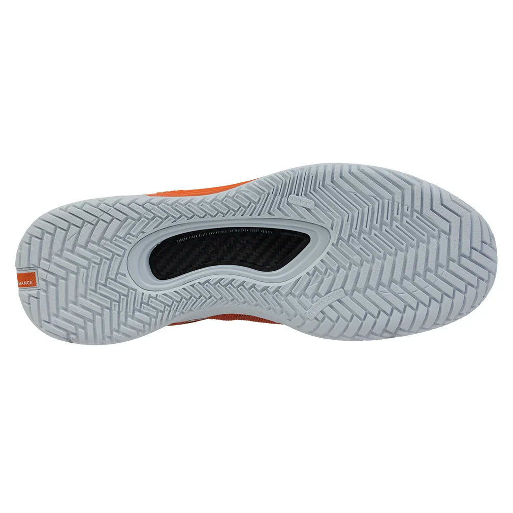 Men`s Hypercourt Pinnacle Tennis Shoes Orange and White K-SWISS